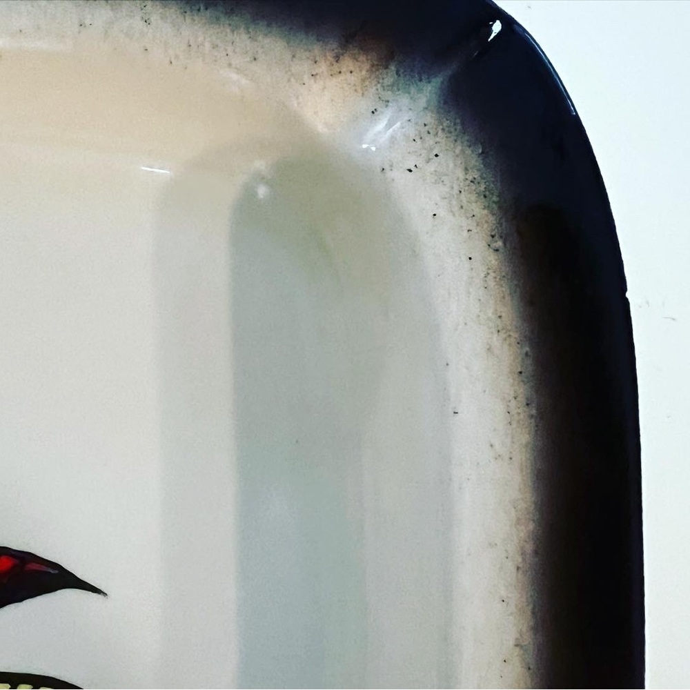 🐓 VINTAGE 12x12 1960’s RED ROOSTER POPPY TRAIL HAND PAINTED PLATTER PLATE DISH - Picture 4 of 7